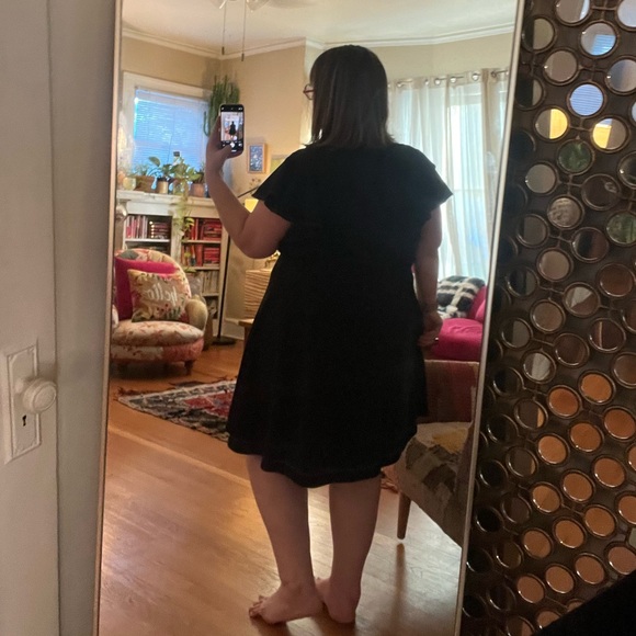 Anthropologie 2X Maeve black Deena Mini Dress - Picture 5 of 5